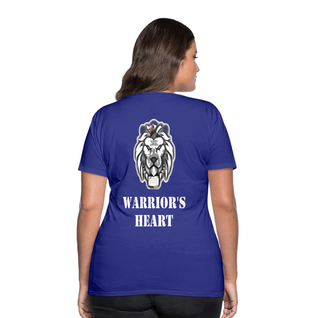 Gildan Ultra Cotton Ladies Adult T-Shirt ( SCE - WARRIORS HEART - T-SHIRT ) - royal blue