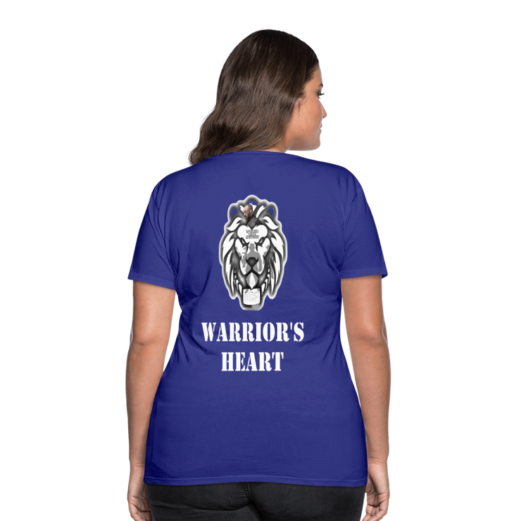 Gildan Ultra Cotton Ladies Adult T-Shirt ( SCE - WARRIORS HEART - T-SHIRT ) - royal blue