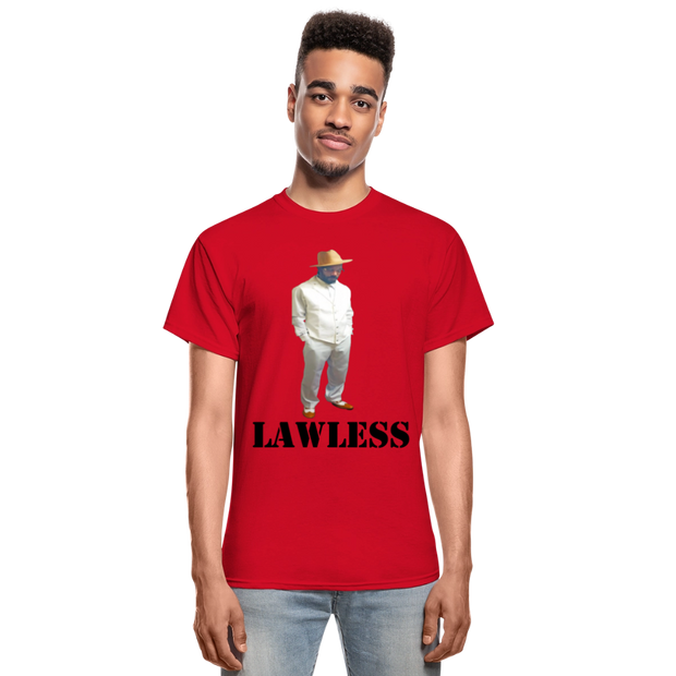 Gildan Ultra Cotton Adult T-Shirt ( T-TRIS THE GEMINI - LAWLESS ALBUM - SCE - WARRIOR - T-SHIRT ) - red