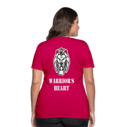Gildan Ultra Cotton Ladies Adult T-Shirt ( SCE - WARRIORS HEART - T-SHIRT ) - dark pink