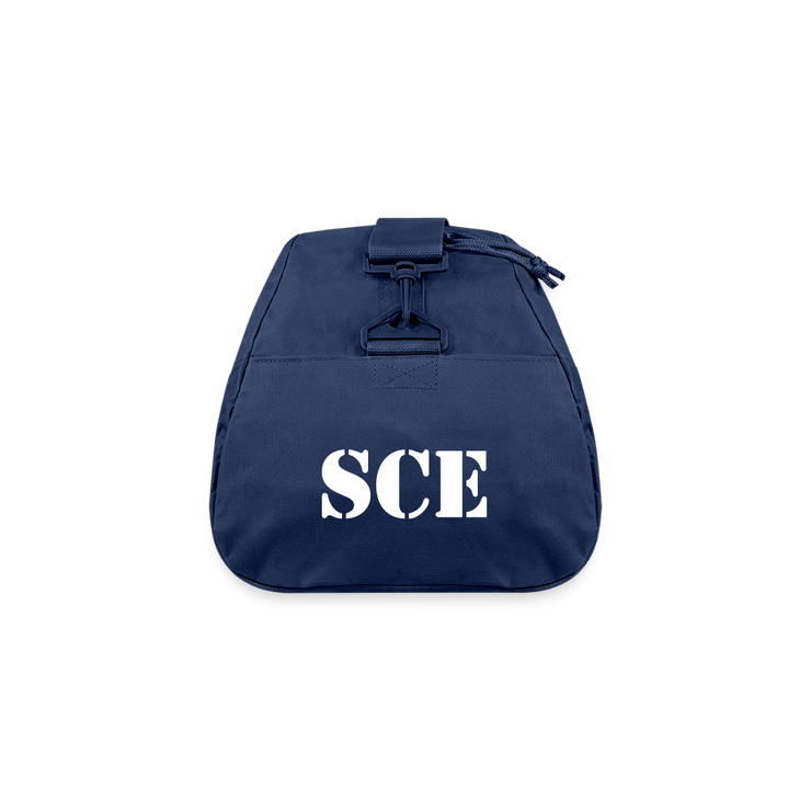RECYCLED DUFFLE BAG ( SCE - RAP/HIP-HOP - MUSIC LABEL - PATRIOT - DUFFLE BAG - navy