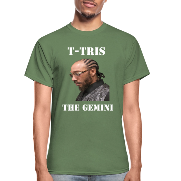 Gildan Ultra Cotton Adult T-Shirt ( T-TRIS THE GEMINI - SCE - WARRIOR - T-SHIRT ) - military green