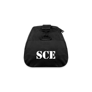 RECYCLED DUFFLE BAG ( SCE - RAP/HIP-HOP - MUSIC LABEL - PATRIOT - DUFFLE BAG - black