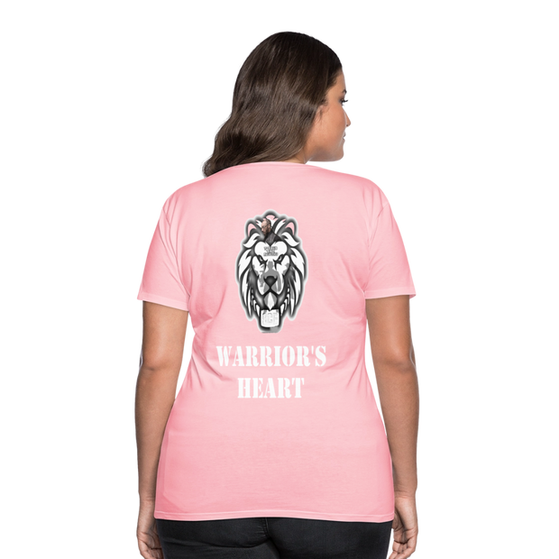 Gildan Ultra Cotton Ladies Adult T-Shirt ( SCE - WARRIORS HEART - T-SHIRT ) - pink