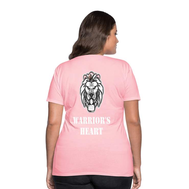 Gildan Ultra Cotton Ladies Adult T-Shirt ( SCE - WARRIORS HEART - T-SHIRT ) - pink