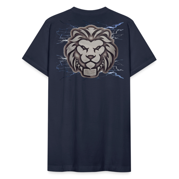 Unisex Jersey T-Shirt by Bella + Canvas ( SCE - T-TRIS THE GEMINI - NEVER SURRENDER - T-SHIRT ) - navy