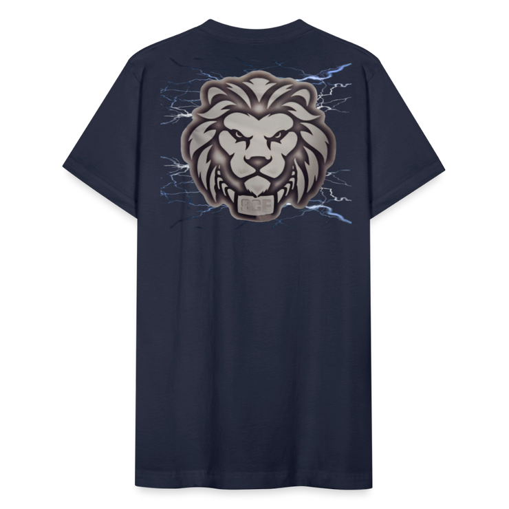 Unisex Jersey T-Shirt by Bella + Canvas ( SCE - T-TRIS THE GEMINI - NEVER SURRENDER - T-SHIRT ) - navy