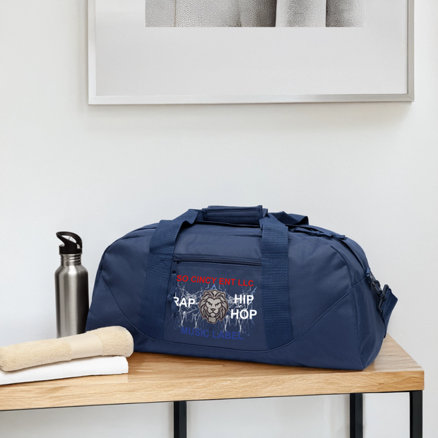 RECYCLED DUFFLE BAG ( SCE - RAP/HIP-HOP - MUSIC LABEL - PATRIOT - DUFFLE BAG - navy