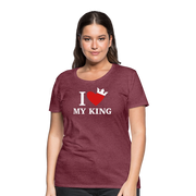 Gildan Ultra Cotton Ladies Adult T-Shirt ( SCE - WARRIORS HEART - T-SHIRT ) - heather burgundy