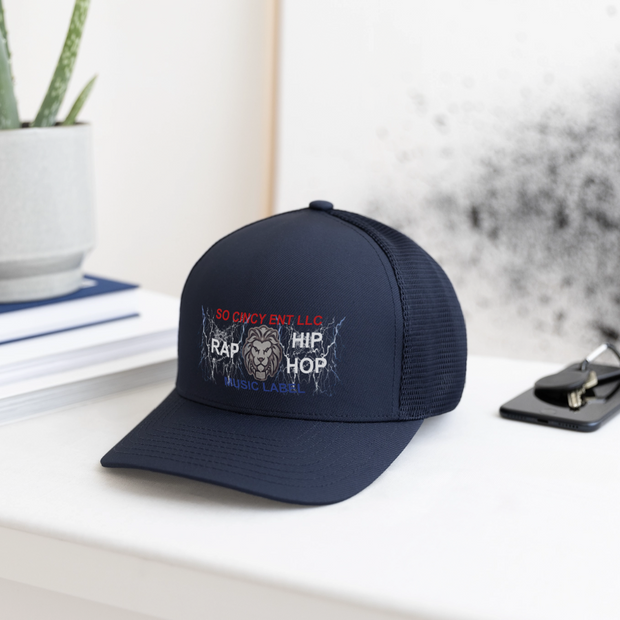 Flexfit  Melange Baseball Cap ( SCE - RAP/HIP-HOP - MUSIC LABEL - PATRIOT - FLEXFIT BASEBALL CAP ) - navy