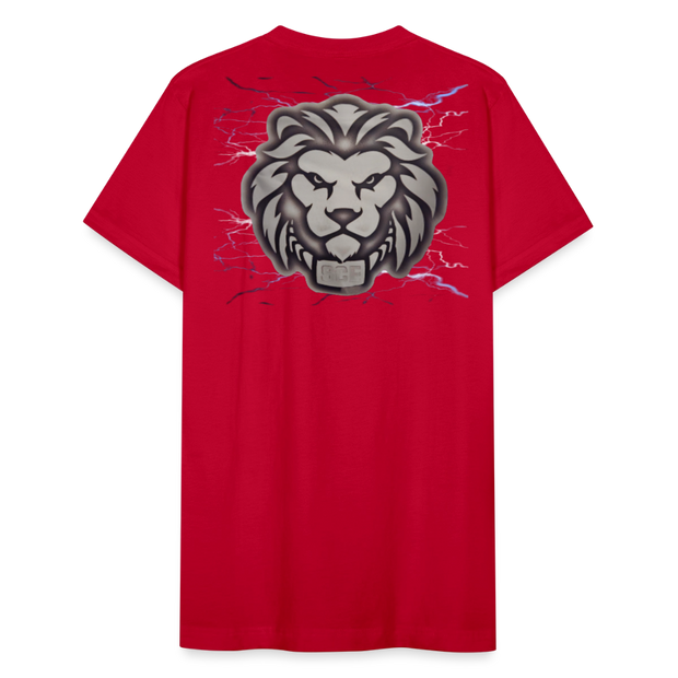 Unisex Jersey T-Shirt by Bella + Canvas ( SCE - T-TRIS THE GEMINI - NEVER SURRENDER - T-SHIRT ) - red