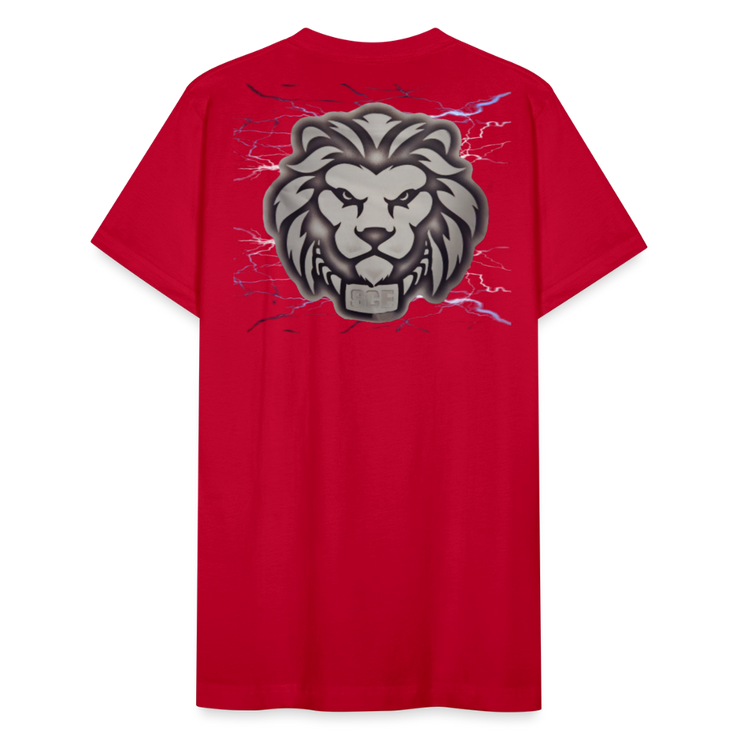 Unisex Jersey T-Shirt by Bella + Canvas ( SCE - T-TRIS THE GEMINI - NEVER SURRENDER - T-SHIRT ) - red
