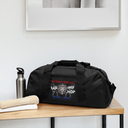 RECYCLED DUFFLE BAG ( SCE - RAP/HIP-HOP - MUSIC LABEL - PATRIOT - DUFFLE BAG - black