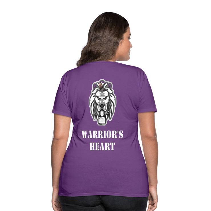 Gildan Ultra Cotton Ladies Adult T-Shirt ( SCE - WARRIORS HEART - T-SHIRT ) - purple