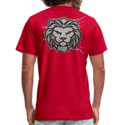 Unisex Jersey T-Shirt by Bella + Canvas ( SCE - T-TRIS THE GEMINI - NEVER SURRENDER - T-SHIRT ) - red