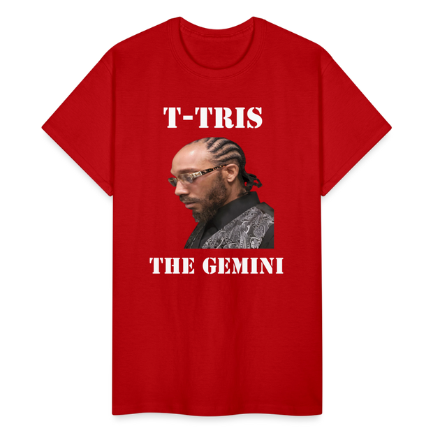 Gildan Ultra Cotton Adult T-Shirt ( T-TRIS THE GEMINI - SCE  - T-SHIRT ) - red