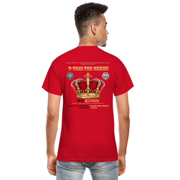 Gildan Ultra Cotton Adult T-Shirt ( T-TRIS THE GEMINI - WE KINGS - FEAT. K-MAR - T-SHIRT ) - red