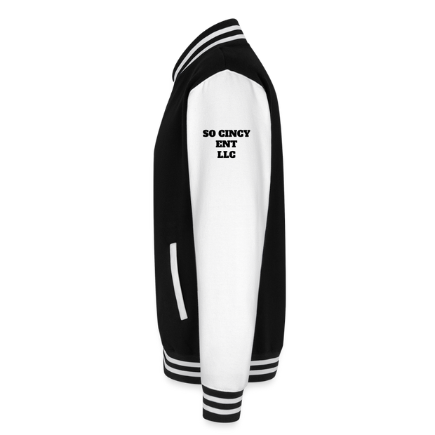 ADW is Just Hoods - SCE - VARSITY JACKET - black/white