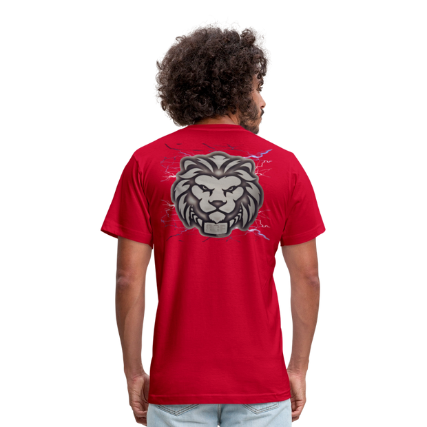 Unisex Jersey T-Shirt by Bella + Canvas ( SCE - T-TRIS THE GEMINI - NEVER SURRENDER - T-SHIRT ) - red