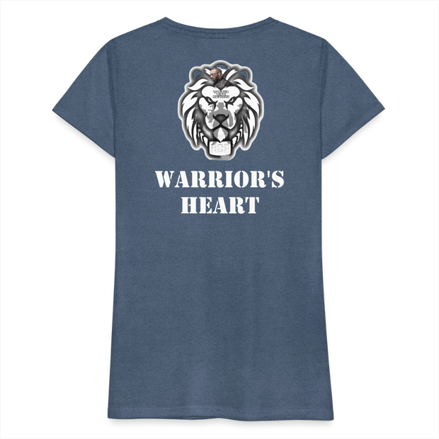 Gildan Ultra Cotton Ladies Adult T-Shirt ( SCE - WARRIORS HEART - T-SHIRT ) - heather blue