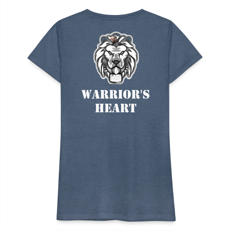 Gildan Ultra Cotton Ladies Adult T-Shirt ( SCE - WARRIORS HEART - T-SHIRT ) - heather blue