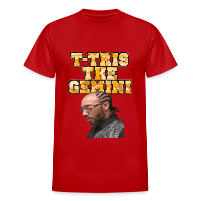 Gildan Ultra Cotton Adult T-Shirt ( T-TRIS THE GEMINI - WE KINGS - FEAT. K-MAR - T-SHIRT ) - red