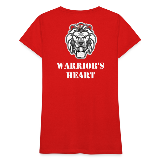 Gildan Ultra Cotton Ladies Adult T-Shirt ( SCE - WARRIORS HEART - T-SHIRT ) - red