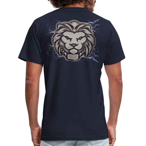 Unisex Jersey T-Shirt by Bella + Canvas ( SCE - T-TRIS THE GEMINI - NEVER SURRENDER - T-SHIRT ) - navy