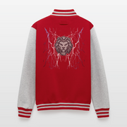 ADW is Just Hoods - SCE - VARSITY JACKET - red/heather grey