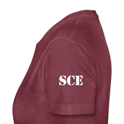 Gildan Ultra Cotton Ladies Adult T-Shirt ( SCE - WARRIORS HEART - T-SHIRT ) - heather burgundy