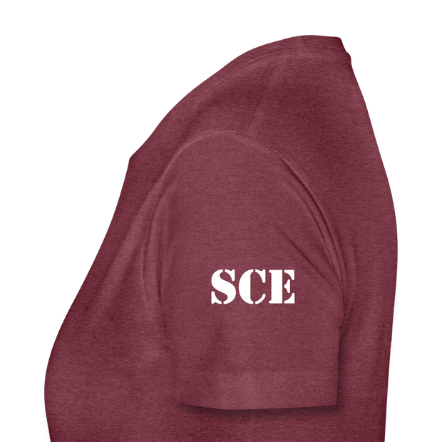 Gildan Ultra Cotton Ladies Adult T-Shirt ( SCE - WARRIORS HEART - T-SHIRT ) - heather burgundy