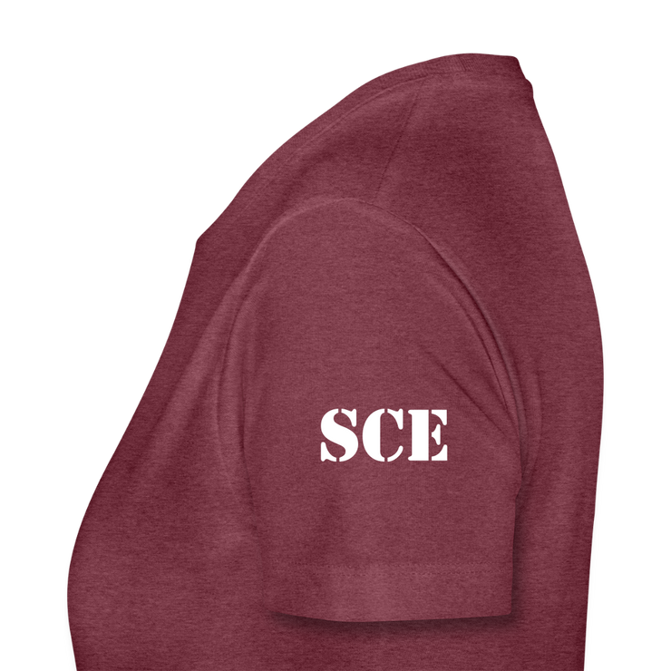 Gildan Ultra Cotton Ladies Adult T-Shirt ( SCE - WARRIORS HEART - T-SHIRT ) - heather burgundy