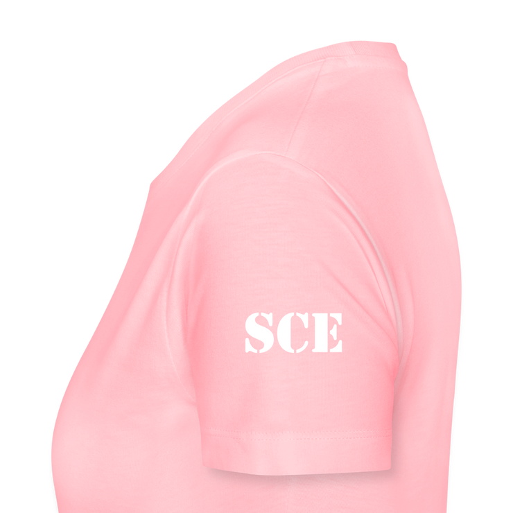 Gildan Ultra Cotton Ladies Adult T-Shirt ( SCE - WARRIORS HEART - T-SHIRT ) - pink
