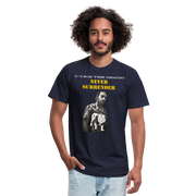Unisex Jersey T-Shirt by Bella + Canvas ( SCE - T-TRIS THE GEMINI - NEVER SURRENDER - T-SHIRT ) - navy
