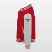 ADW is Just Hoods - SCE - VARSITY JACKET - red/heather grey