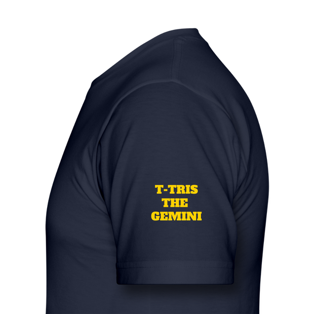 Unisex Jersey T-Shirt by Bella + Canvas ( SCE - T-TRIS THE GEMINI - NEVER SURRENDER - T-SHIRT ) - navy