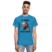 Gildan Ultra Cotton Adult T-Shirt ( T-TRIS THE GEMINI - SCE - WARRIOR - T-SHIRT ) - turquoise