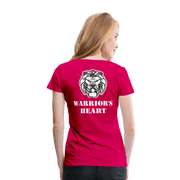 Gildan Ultra Cotton Ladies Adult T-Shirt ( SCE - WARRIORS HEART - T-SHIRT ) - dark pink