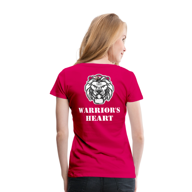 Gildan Ultra Cotton Ladies Adult T-Shirt ( SCE - WARRIORS HEART - T-SHIRT ) - dark pink
