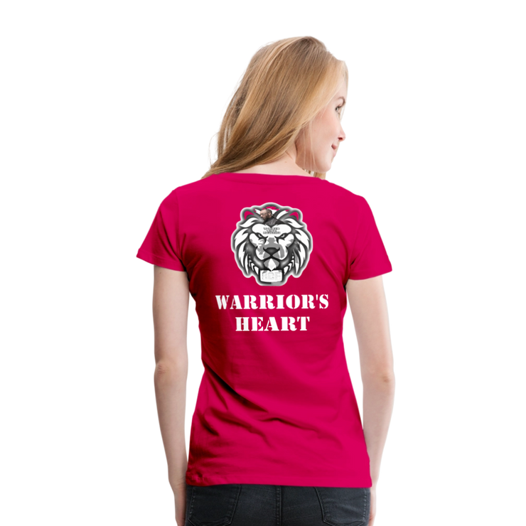 Gildan Ultra Cotton Ladies Adult T-Shirt ( SCE - WARRIORS HEART - T-SHIRT ) - dark pink
