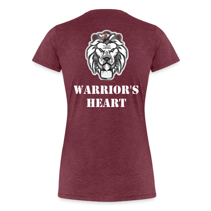 Gildan Ultra Cotton Ladies Adult T-Shirt ( SCE - WARRIORS HEART - T-SHIRT ) - heather burgundy