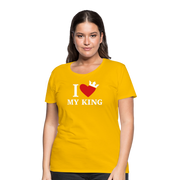 Gildan Ultra Cotton Ladies Adult T-Shirt ( SCE - WARRIORS HEART - T-SHIRT ) - sun yellow