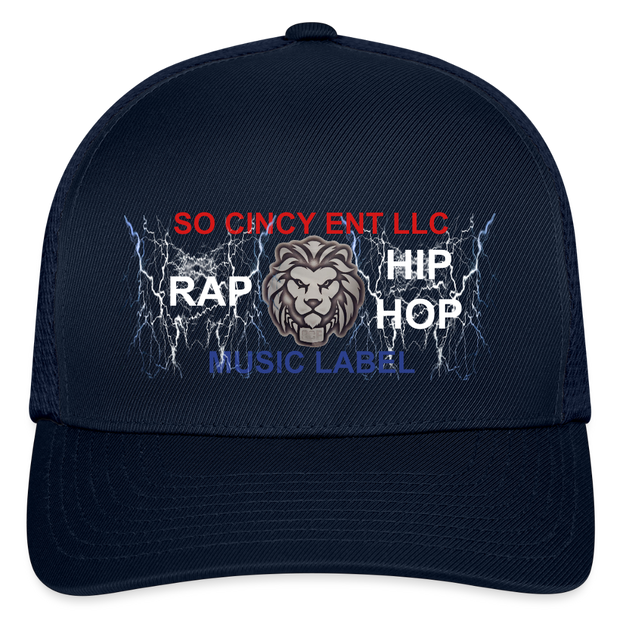 Flexfit  Melange Baseball Cap ( SCE - RAP/HIP-HOP - MUSIC LABEL - PATRIOT - FLEXFIT BASEBALL CAP ) - navy