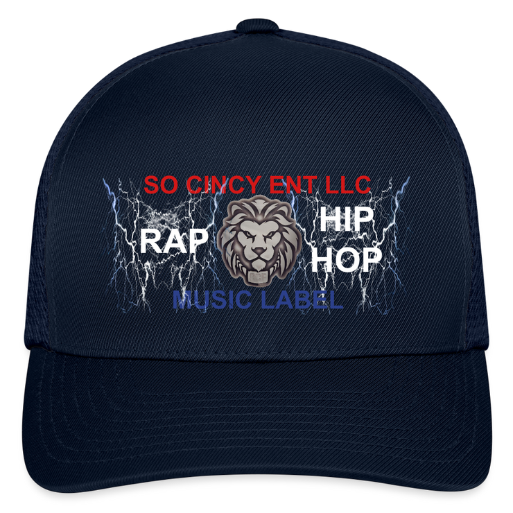 Flexfit  Melange Baseball Cap ( SCE - RAP/HIP-HOP - MUSIC LABEL - PATRIOT - FLEXFIT BASEBALL CAP ) - navy