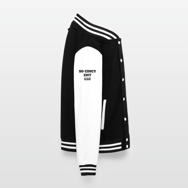 ADW is Just Hoods - SCE - VARSITY JACKET - black/white