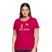 Gildan Ultra Cotton Ladies Adult T-Shirt ( SCE - WARRIORS HEART - T-SHIRT ) - dark pink