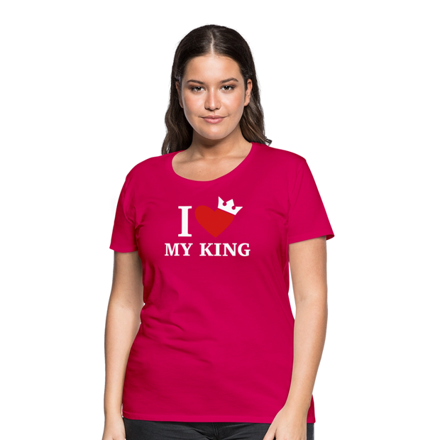 Gildan Ultra Cotton Ladies Adult T-Shirt ( SCE - WARRIORS HEART - T-SHIRT ) - dark pink