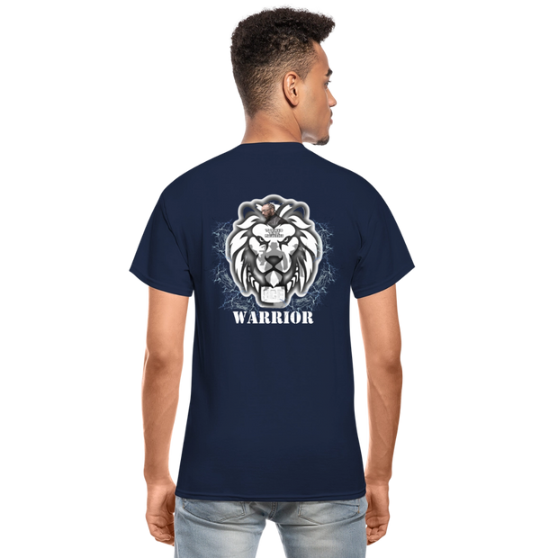 Gildan Ultra Cotton Adult T-Shirt ( T-TRIS THE GEMINI - SCE - WARRIOR - T-SHIRT ) - navy