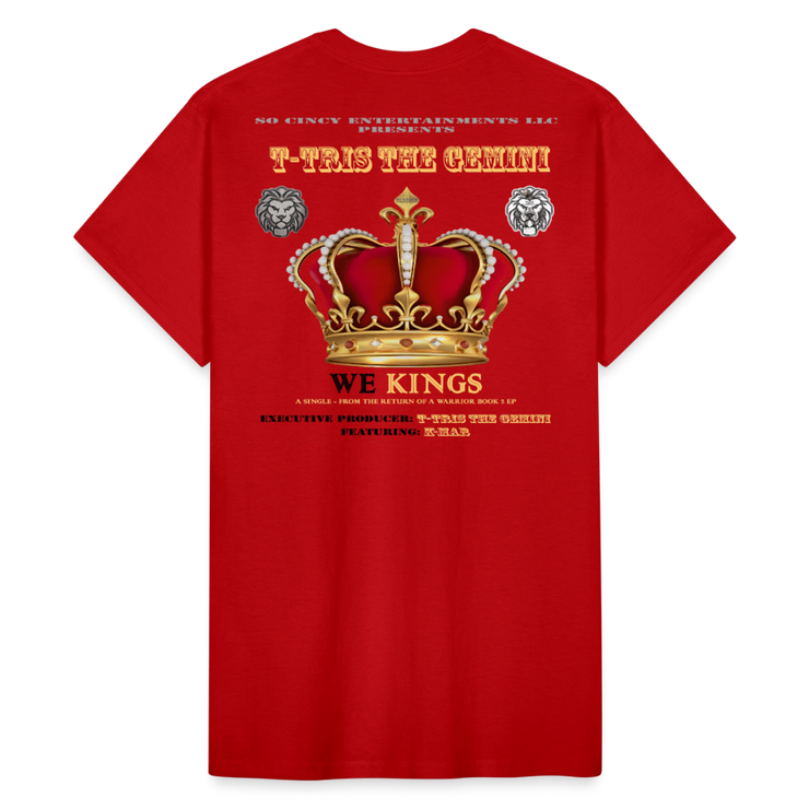 Gildan Ultra Cotton Adult T-Shirt ( T-TRIS THE GEMINI - WE KINGS - FEAT. K-MAR - T-SHIRT ) - red