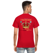 Gildan Ultra Cotton Adult T-Shirt ( T-TRIS THE GEMINI - WE KINGS - SCE - WARRIOR - T-SHIRT ) - red